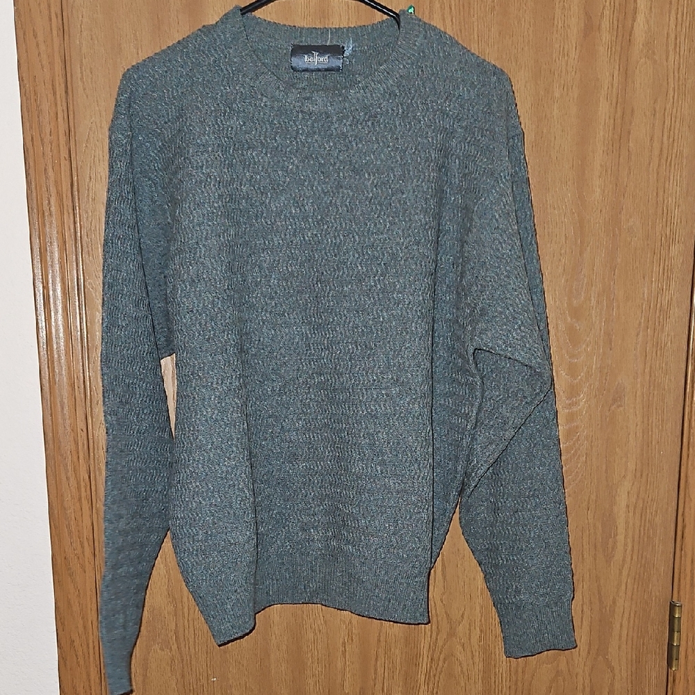 Classic Gray Crewneck Sweater Soft Knit